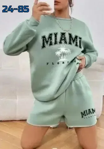 Костюм oversize, свитшот + шорты — фото 3