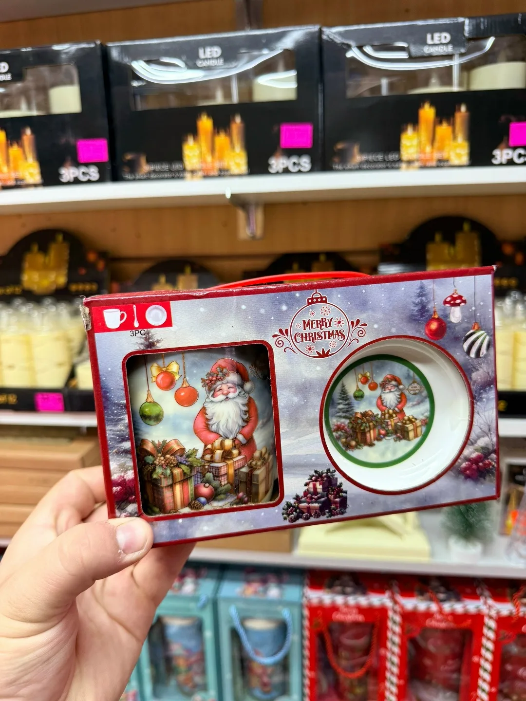 Новогодний подарочный набор керамическая кружка + ложка + крышка — фото 18