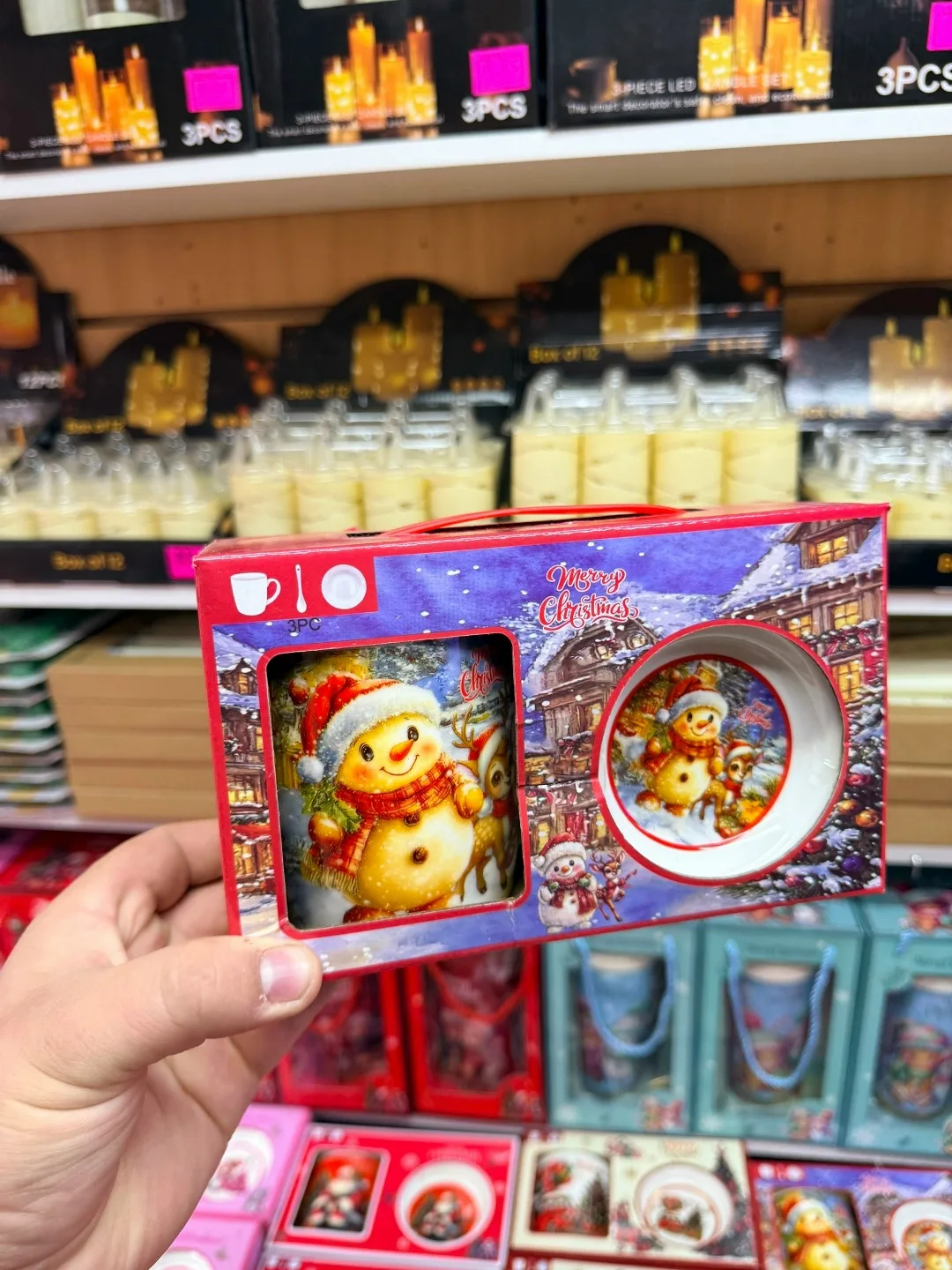 Новогодний подарочный набор керамическая кружка + ложка + крышка — фото 19