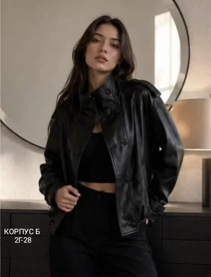 Куртка кожаная из эко-кожи — фото 1