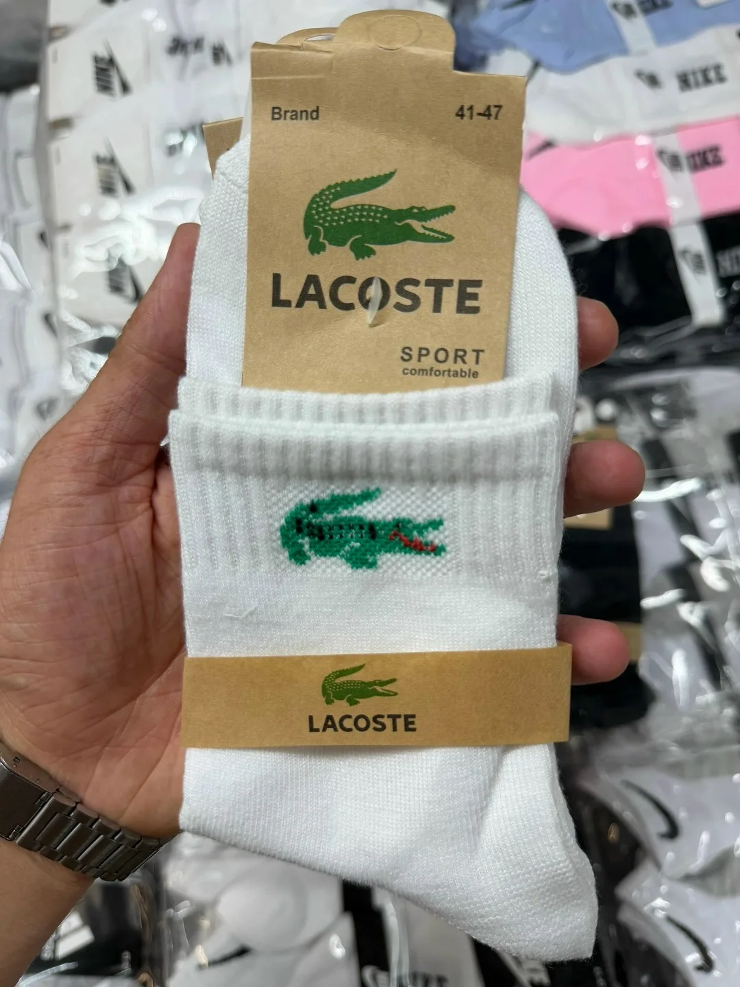 Мужские носки хлопковые Lacoste — фото 3