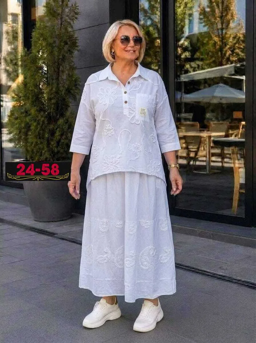 Костюм двойка из льна и хлопка — фото 2
