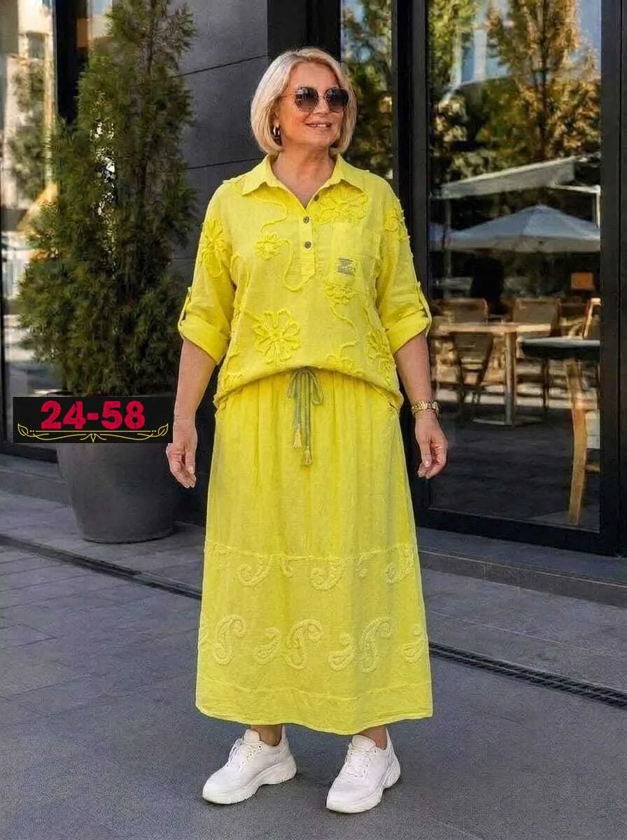 Костюм двойка из льна и хлопка — фото 3