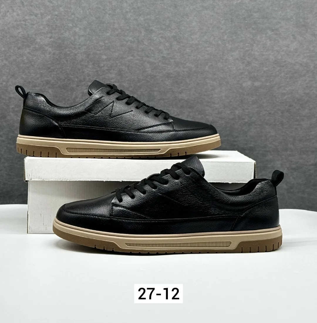 Легкие и удобные мужские кеды из эко-кожи — фото 8