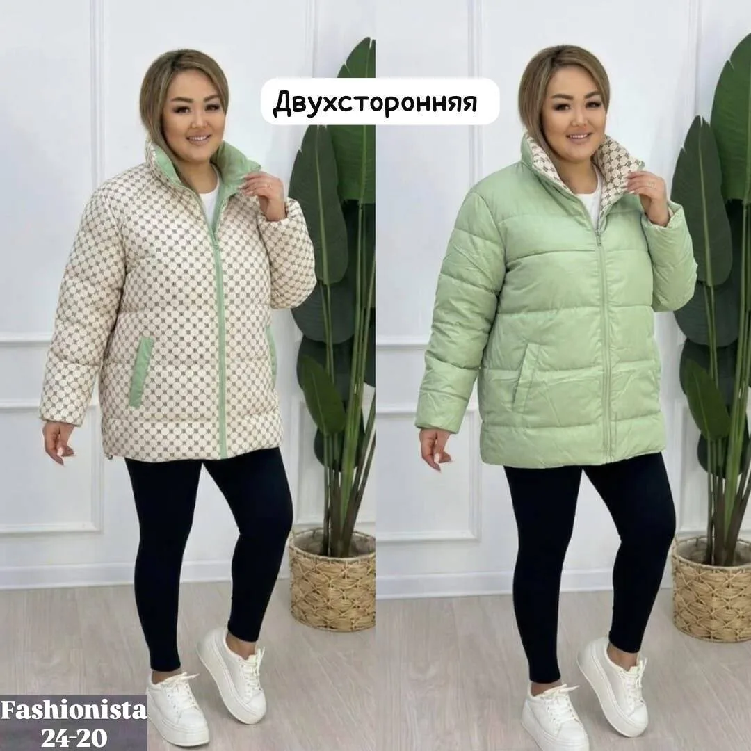 И практичную женскую Двухсторонняя куртка синяя — фото 4