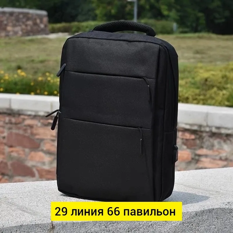 Городской рюкзак из ткани для мужчин и женщин Чёрный — фото 10