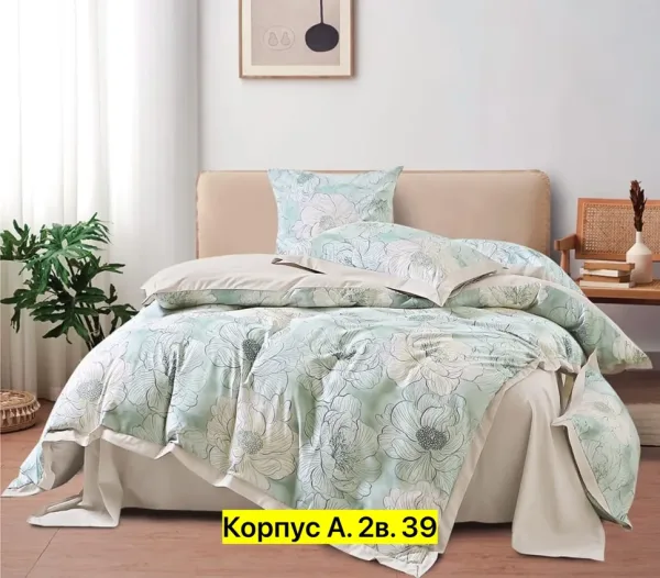 Комплект постельного белья, хлопок Белый — фото 22