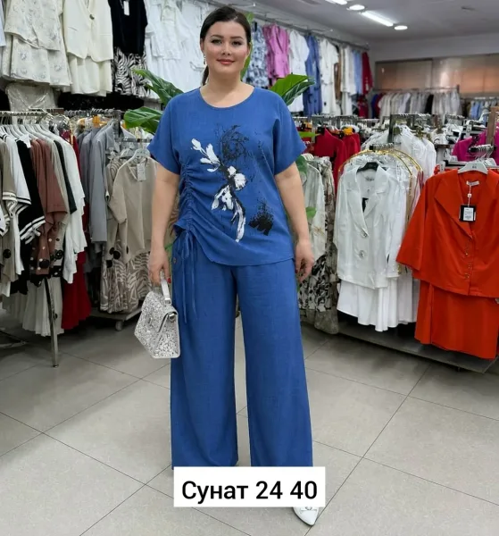 Костюм двойка из льна — фото 20
