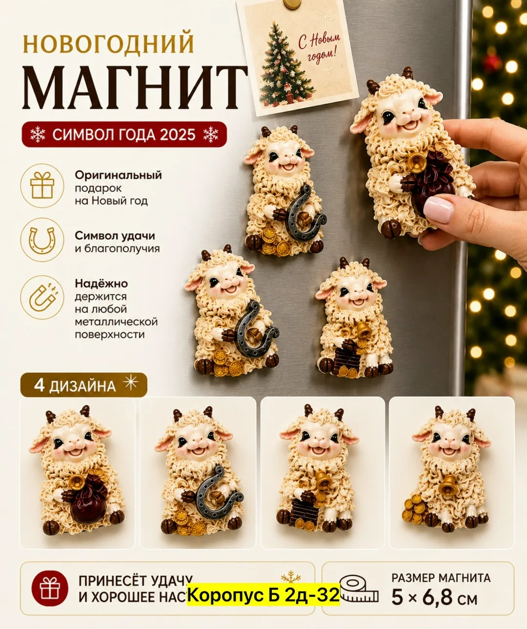 Рюкзак Магнит декоративный, керамика полистоун — фото 5