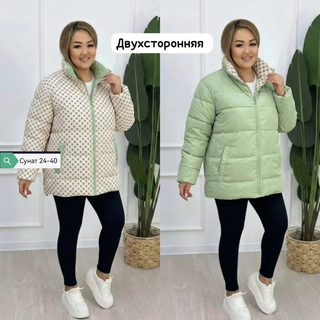 И практичную женскую Двухсторонняя куртка синяя — фото 1