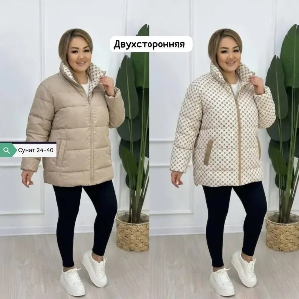 Стильную и практичную женскую Двухсторонняя куртка — фото 6