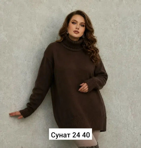 Однотонный свитер из натурального кашемира — фото 2