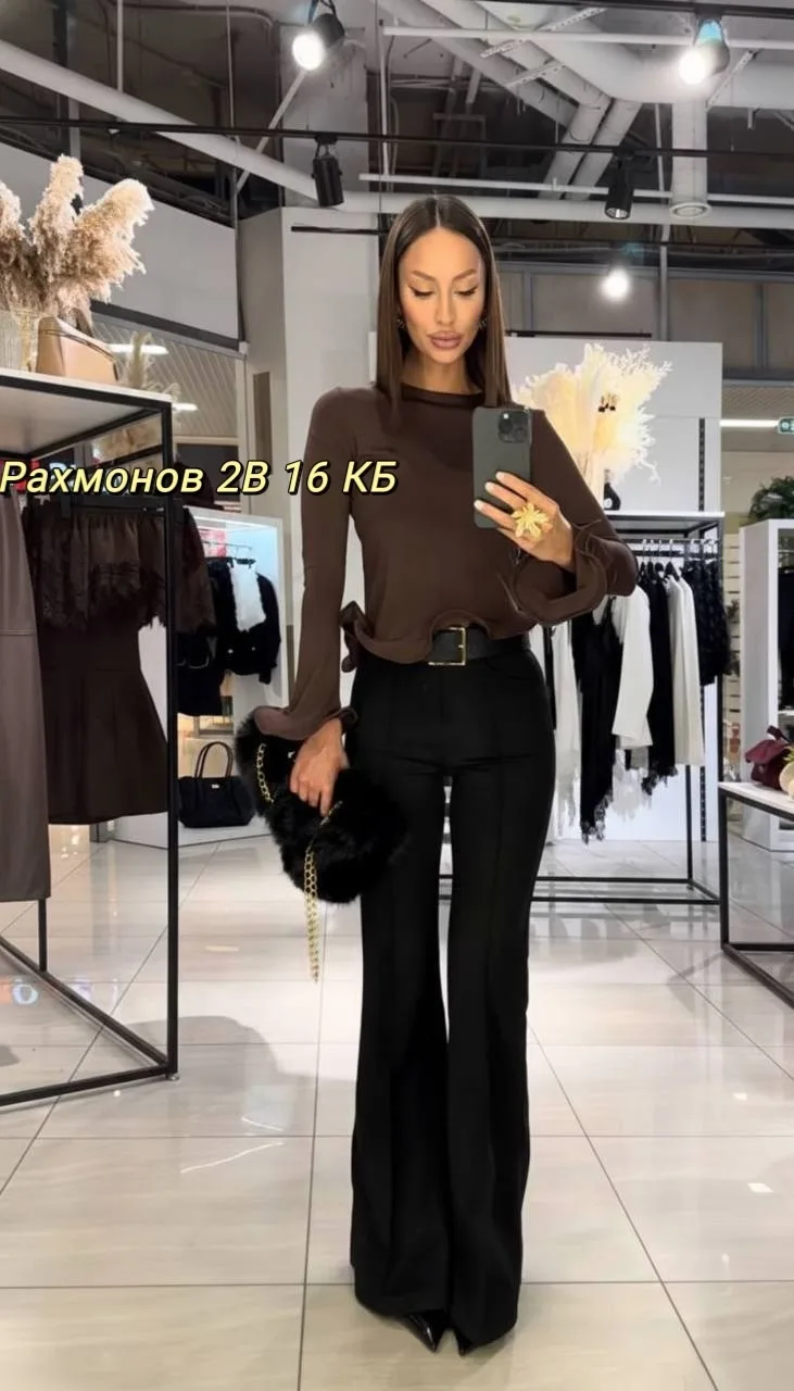 Блузка Лонгслив, ткань — фото 6