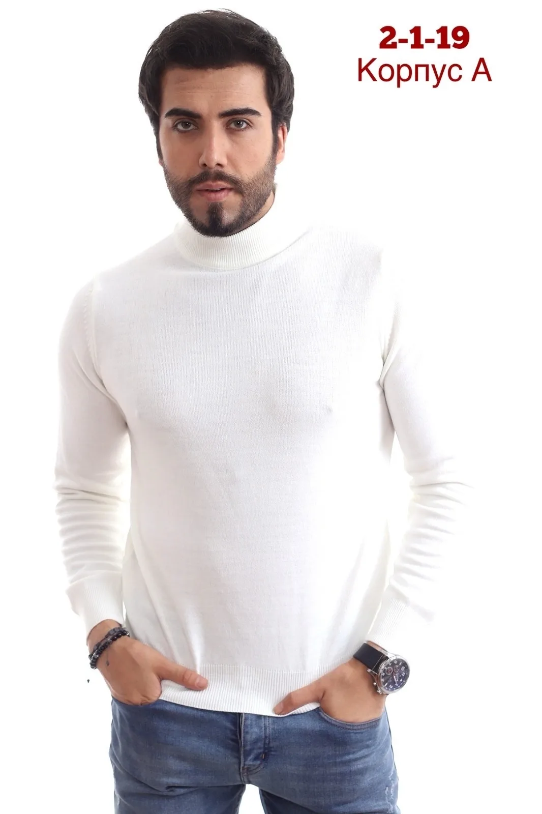 Свитер из хлопка и полиэстера — фото 4