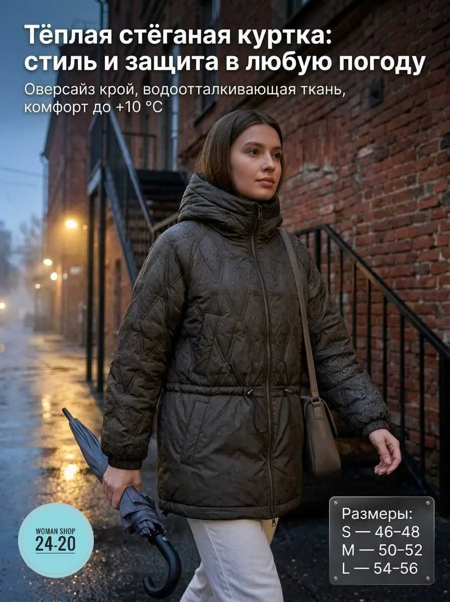 Женская демисезонная куртка холлофайбер — фото 3