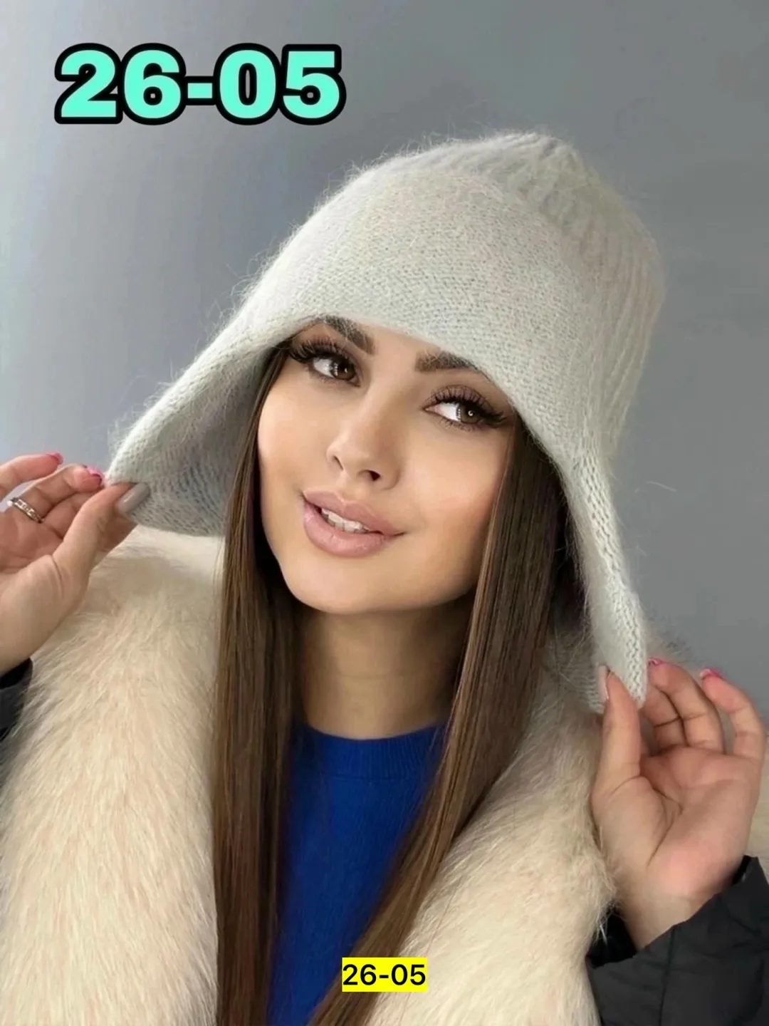 Шапка для женщин, ангора — фото 5