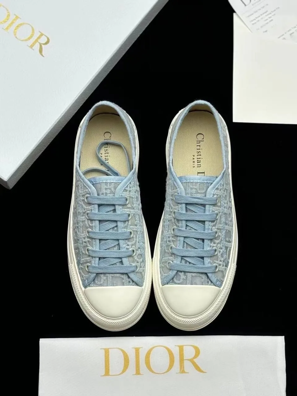 Кеды DIOR Walk'n'Dior Platform Sneaker, голубые — фото 3