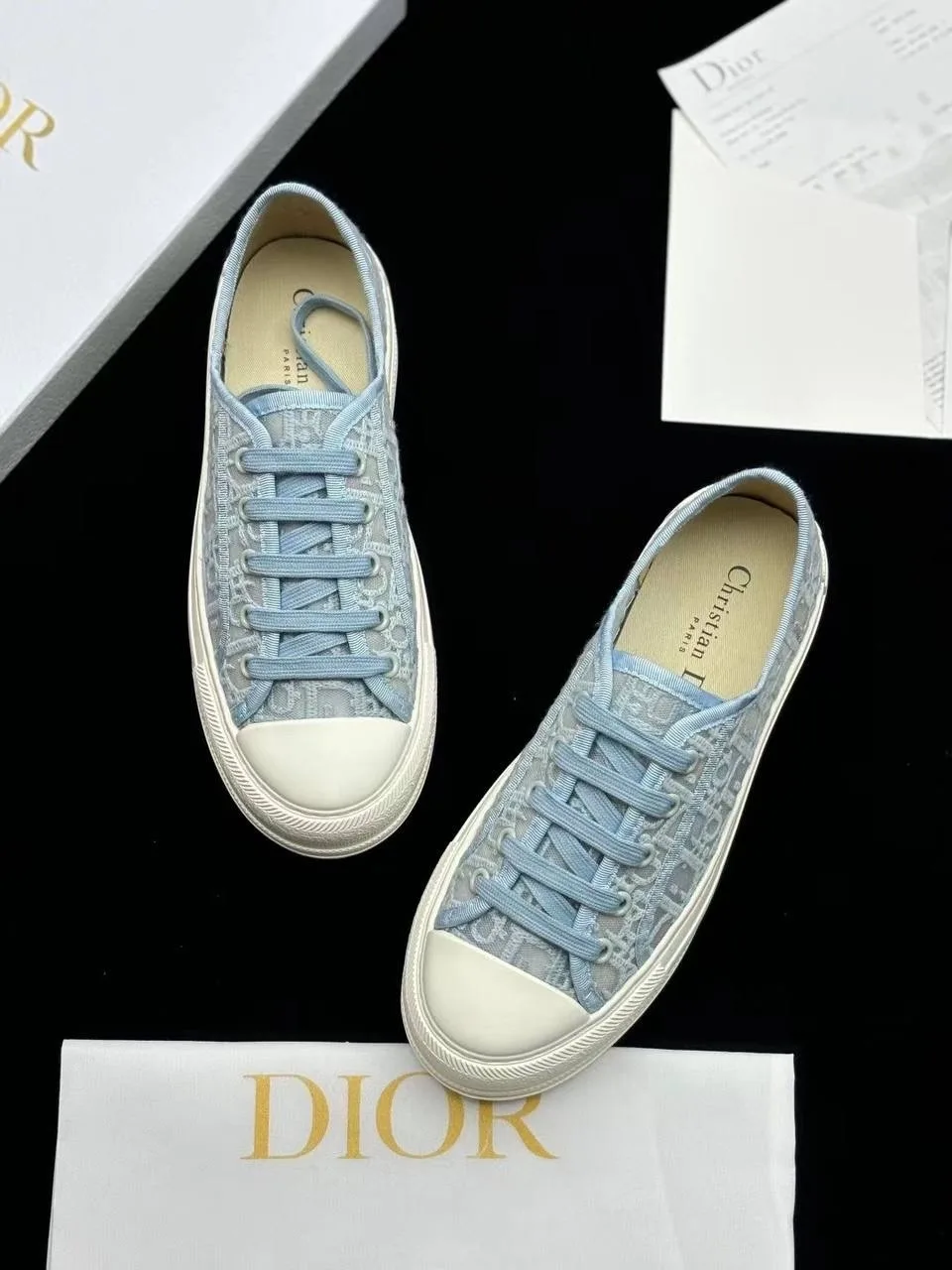 Кеды DIOR Walk'n'Dior Platform Sneaker, голубые — фото 4