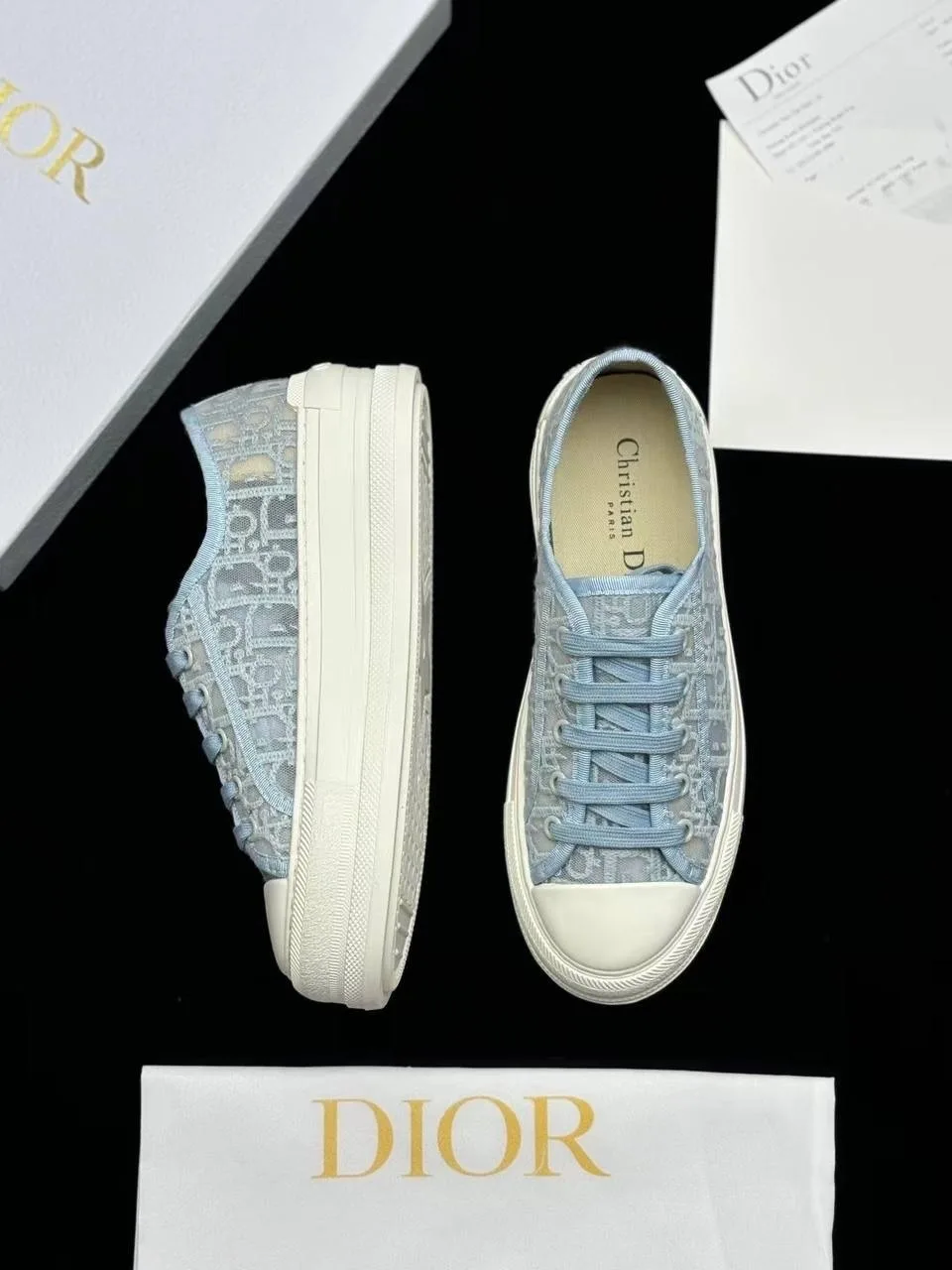 Кеды DIOR Walk'n'Dior Platform Sneaker, голубые — фото 5