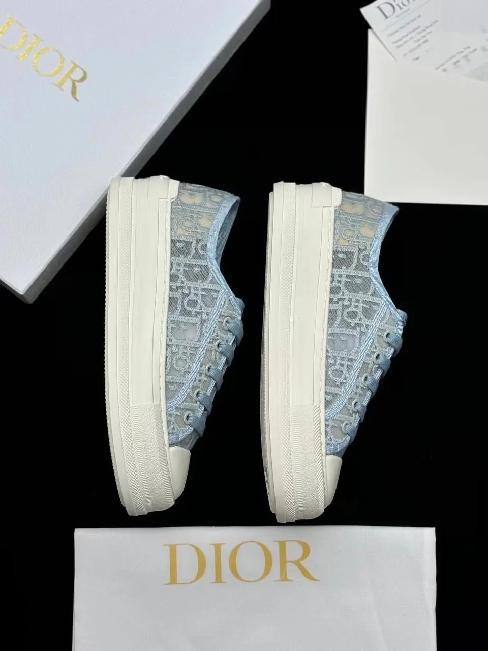 Кеды DIOR Walk'n'Dior Platform Sneaker, голубые — фото 6