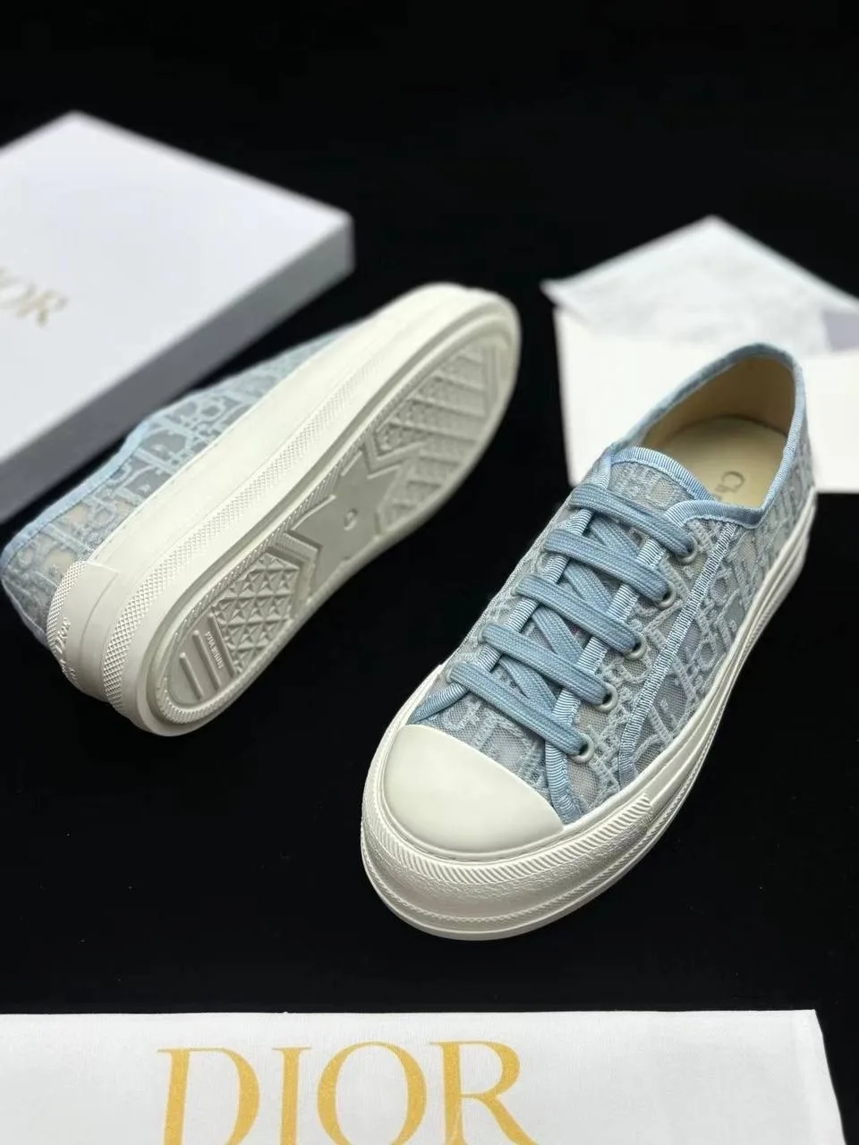 Кеды DIOR Walk'n'Dior Platform Sneaker, голубые — фото 9