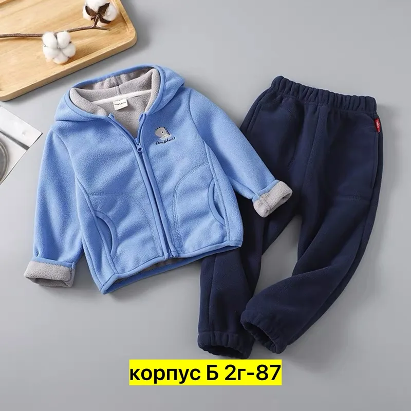 Костюм двойка из флиса с начесом, подходит для детей — фото 2