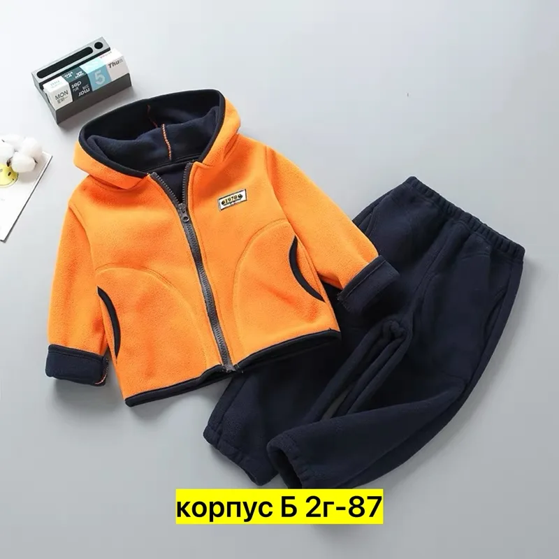 Костюм двойка из флиса с начесом, подходит для детей — фото 3