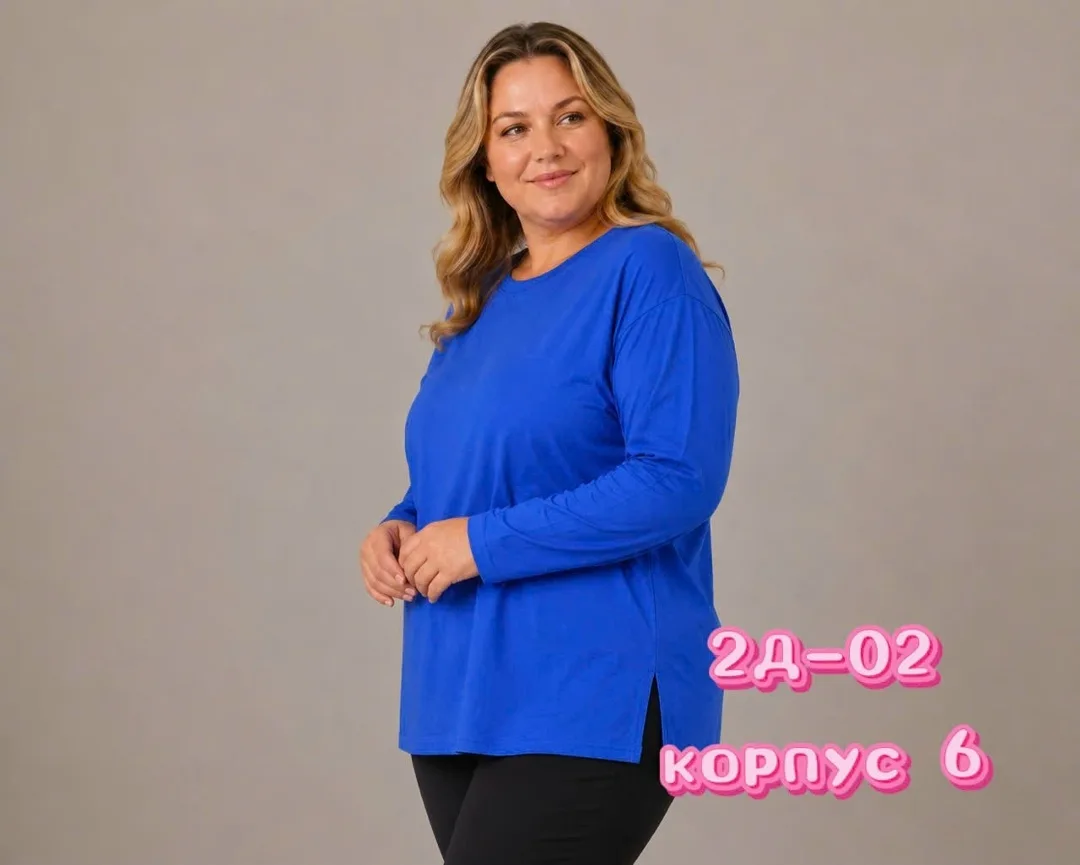 Однотонная футболка из натурального хлопка — фото 10