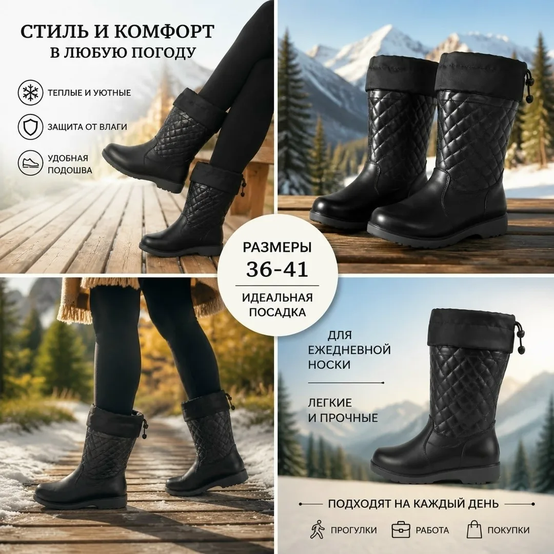 Сапоги резиновые женские — фото 1
