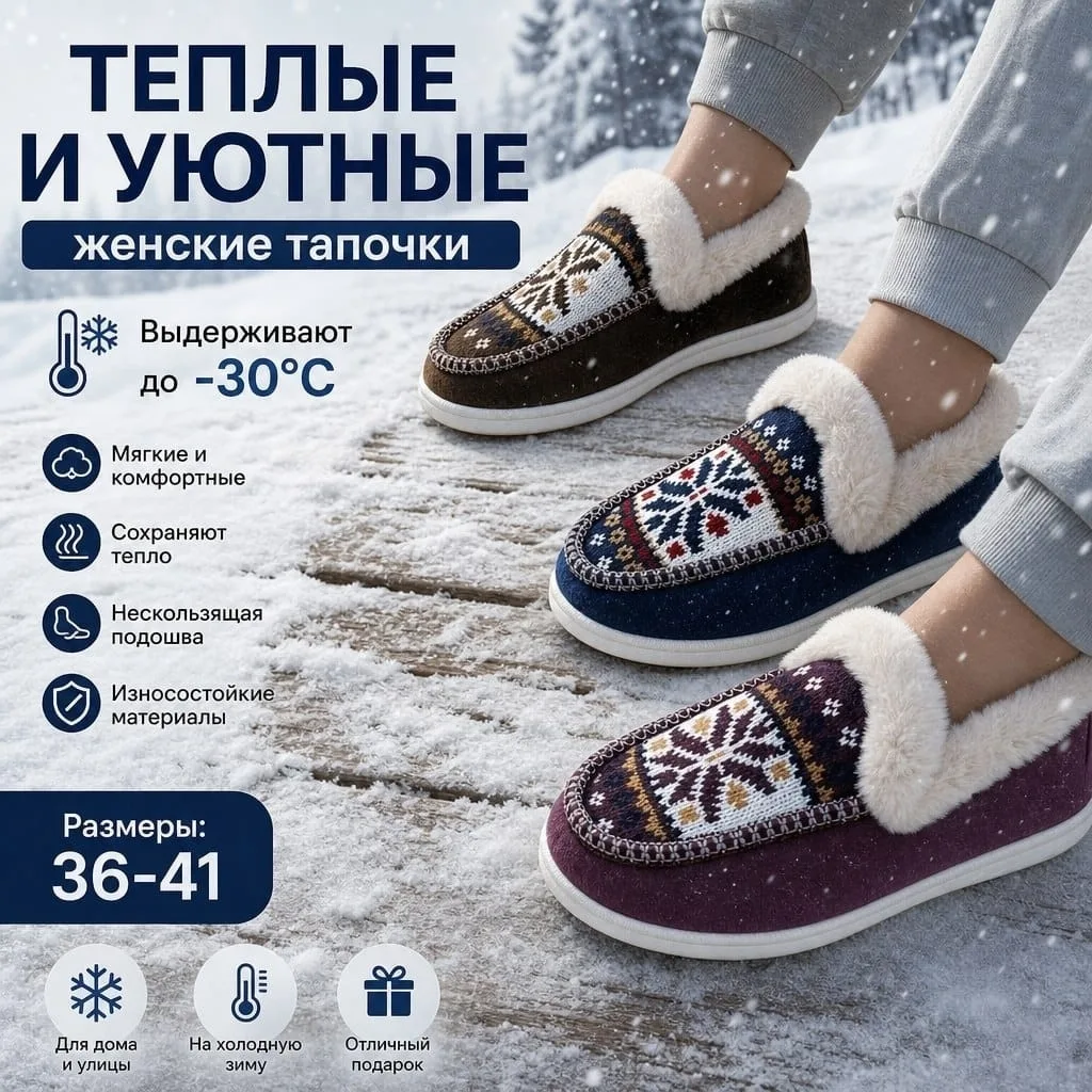 Тапочка зима — фото 12