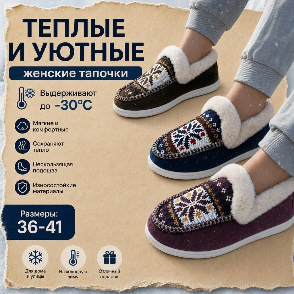 Тапочка зима — фото 15