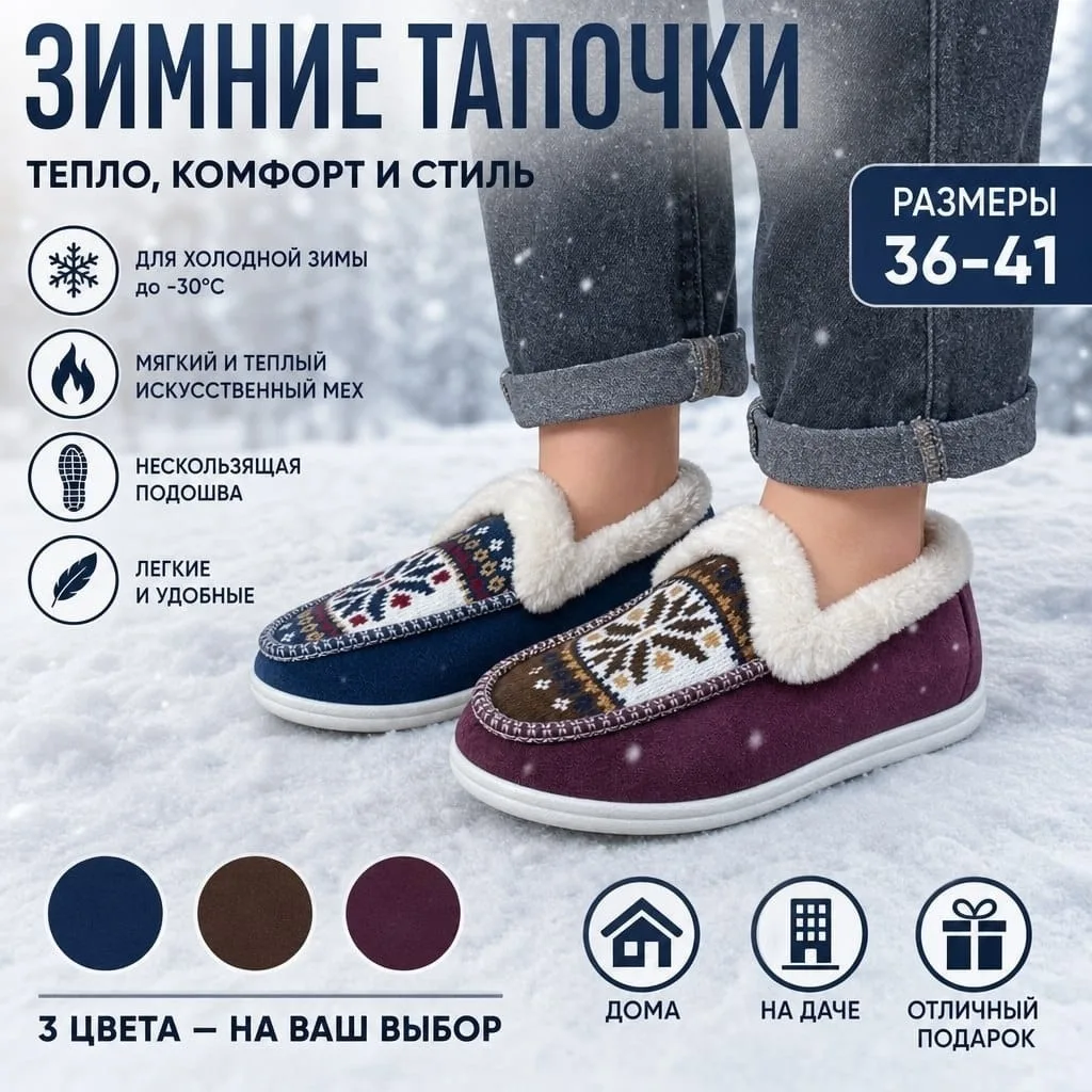 Тапочка зима — фото 16