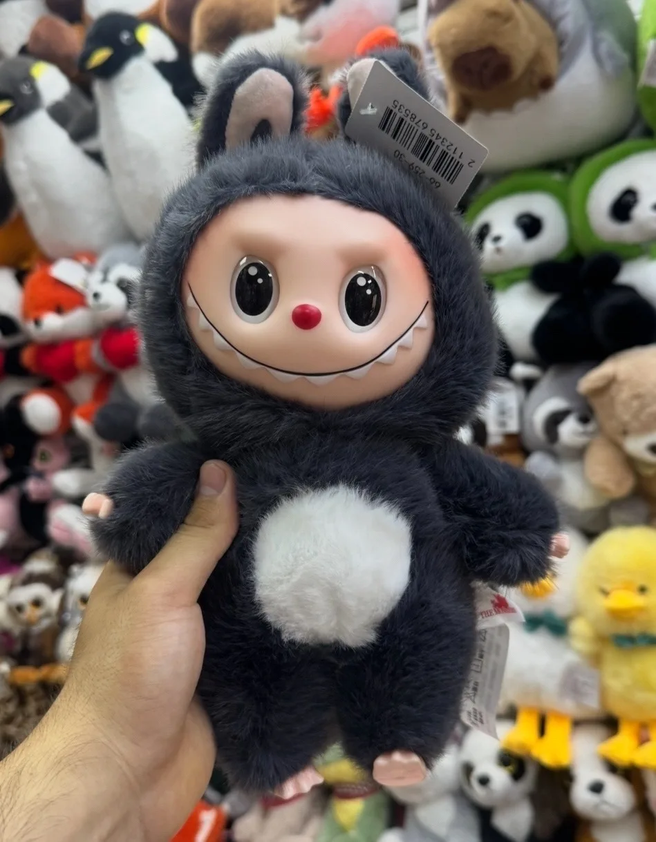 Мягкая игрушка коллекционная ЛАБУБУ LABUBU 30-см Резиновая лицо — фото 3