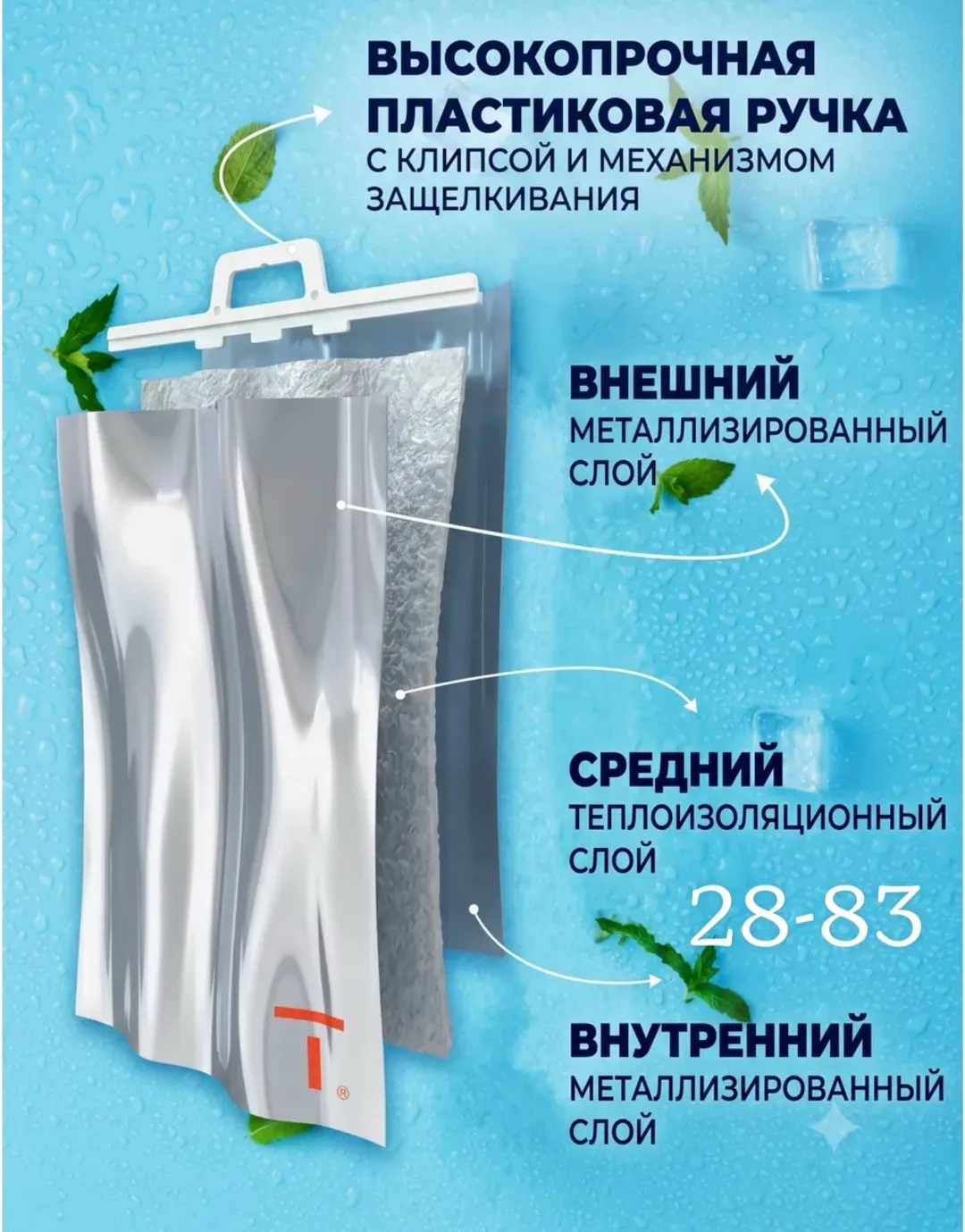 Большая пластиковая основа и прочные ручки делают упаковку удобной для транспортировки обедов, курицы, шашлыка, морожено — фото 4