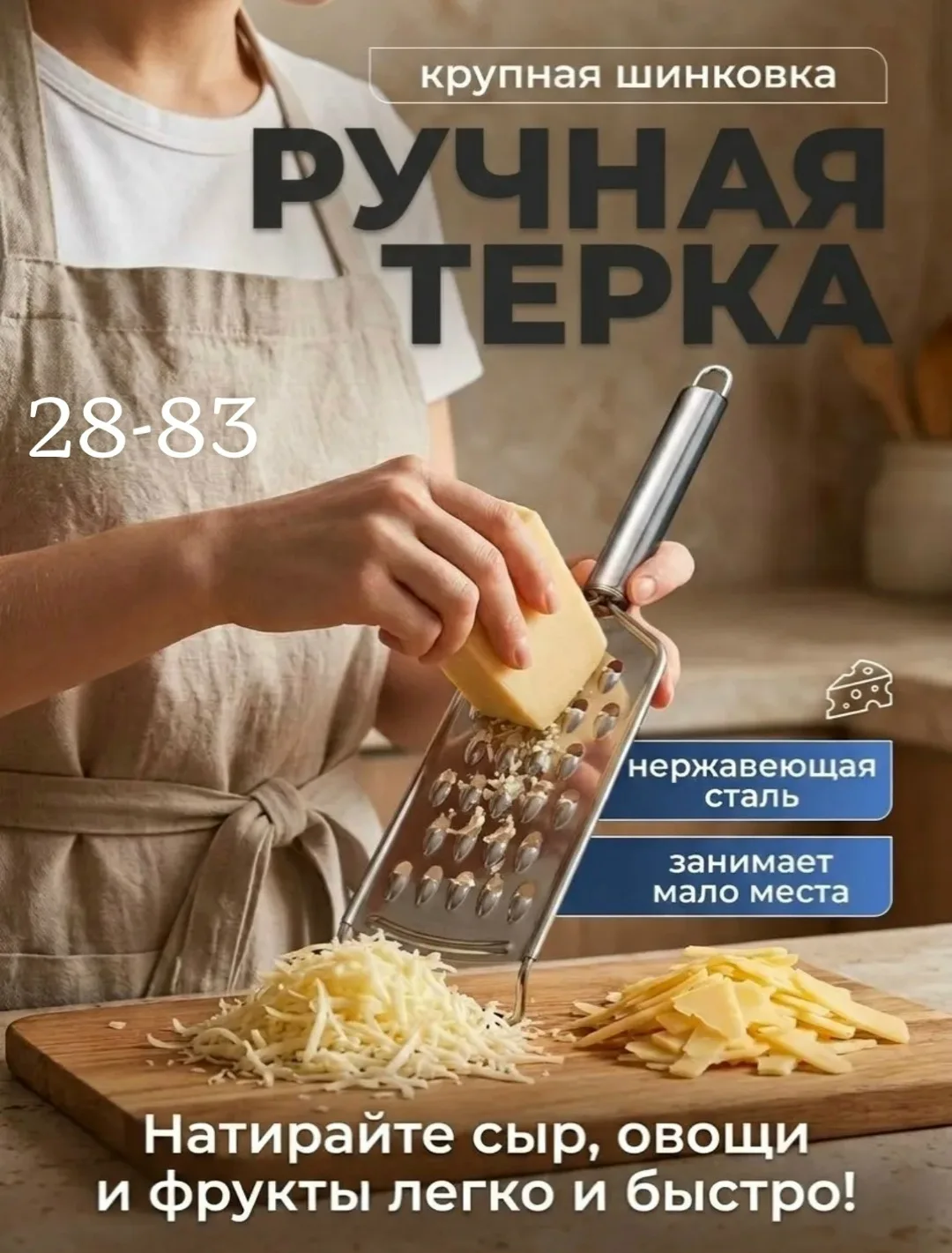 Терка ручная универсальная для овощей и чеснока — фото 1
