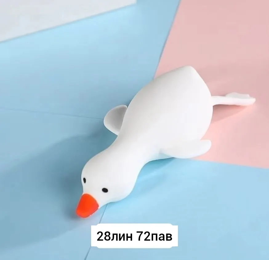 Сжимаемая игрушка из резины в форме утки или гуся, предназначена для снятия стресса и разрядки нервов — фото 3