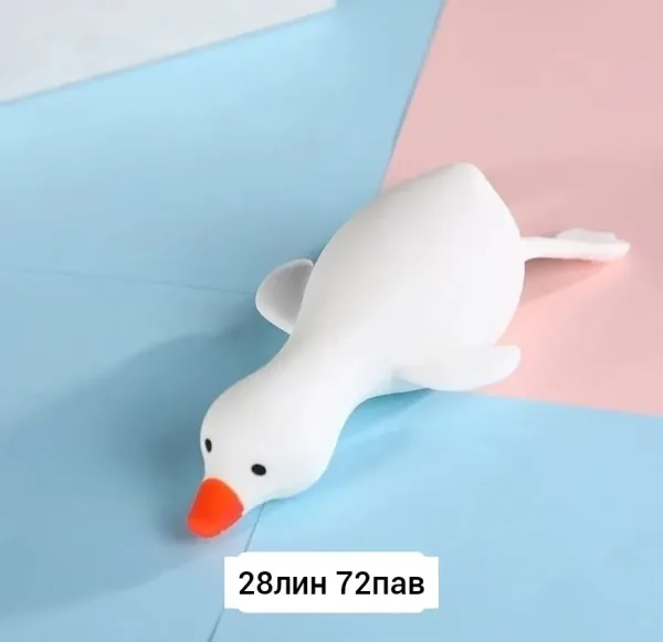 Сжимаемая игрушка из резины в форме утки или гуся, предназначена для снятия стресса и разрядки нервов — фото 3