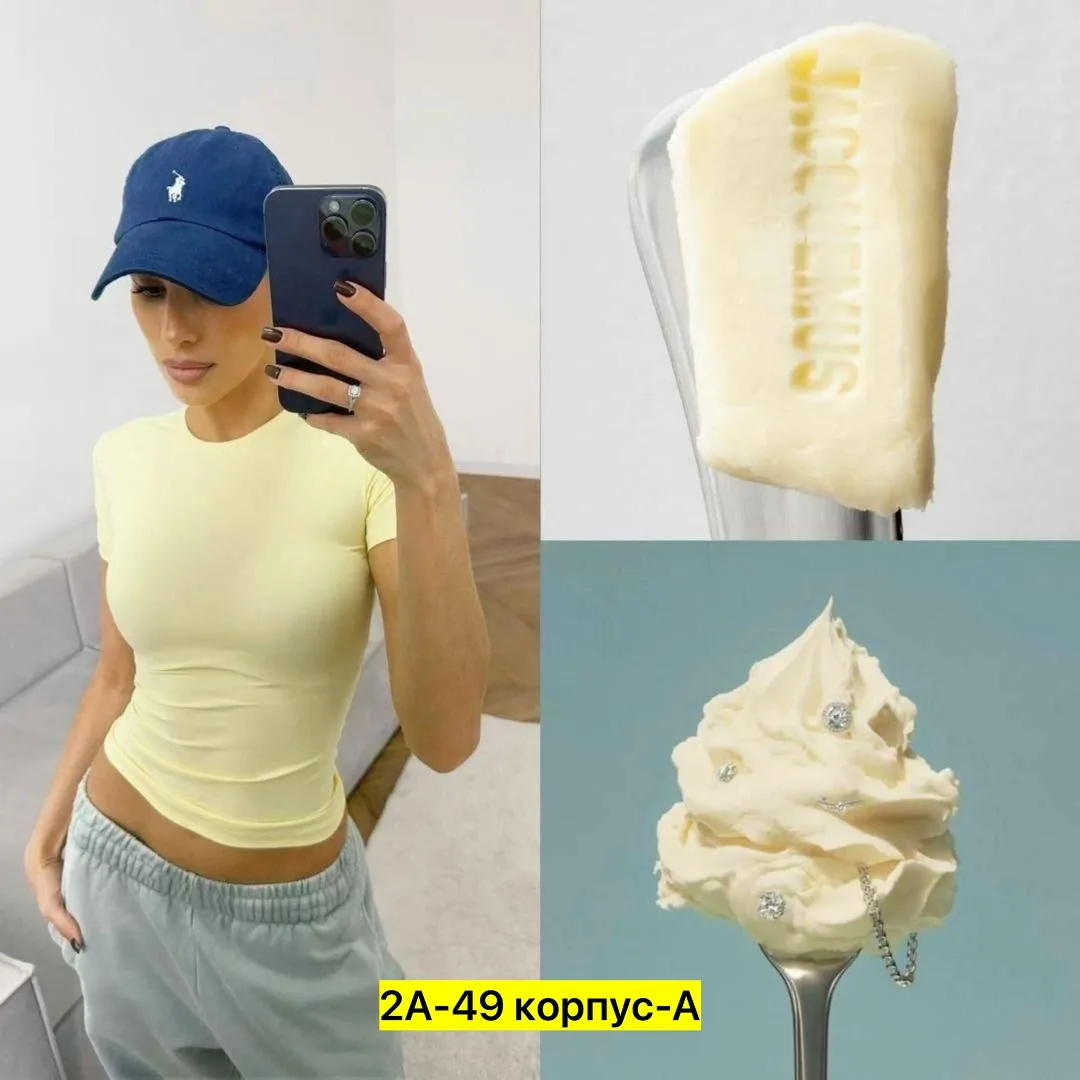 Однотонная футболка из натурального хлопка — фото 2