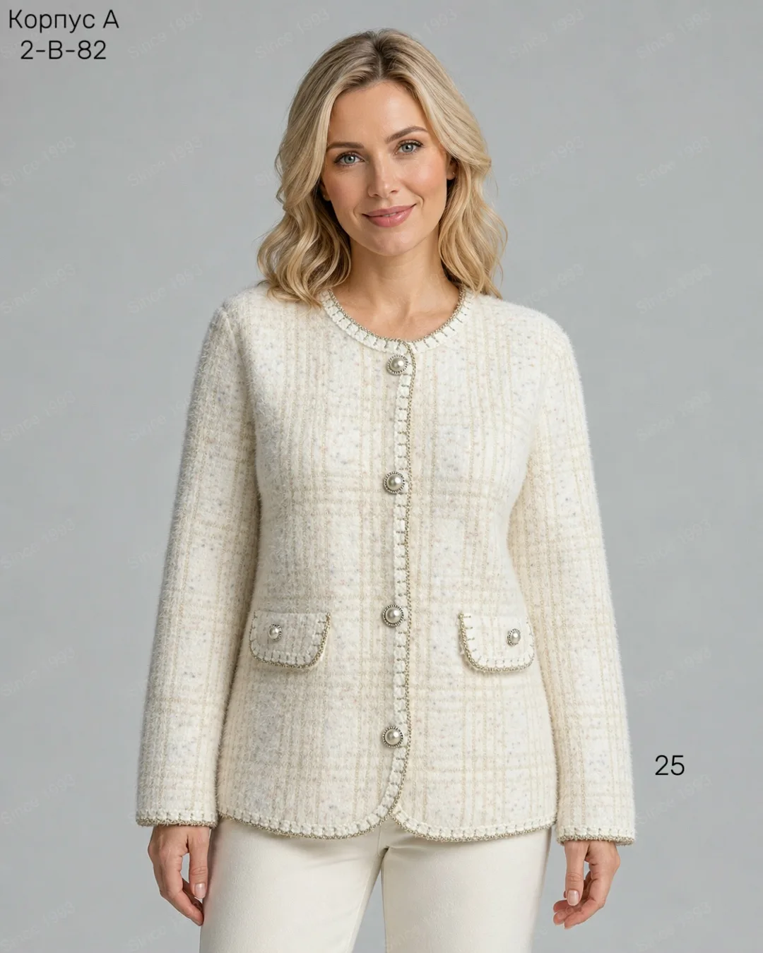 Женский кардиган из смесового материала — 20 шерсть 20 WOOL, 80 POLYESTER — фото 25