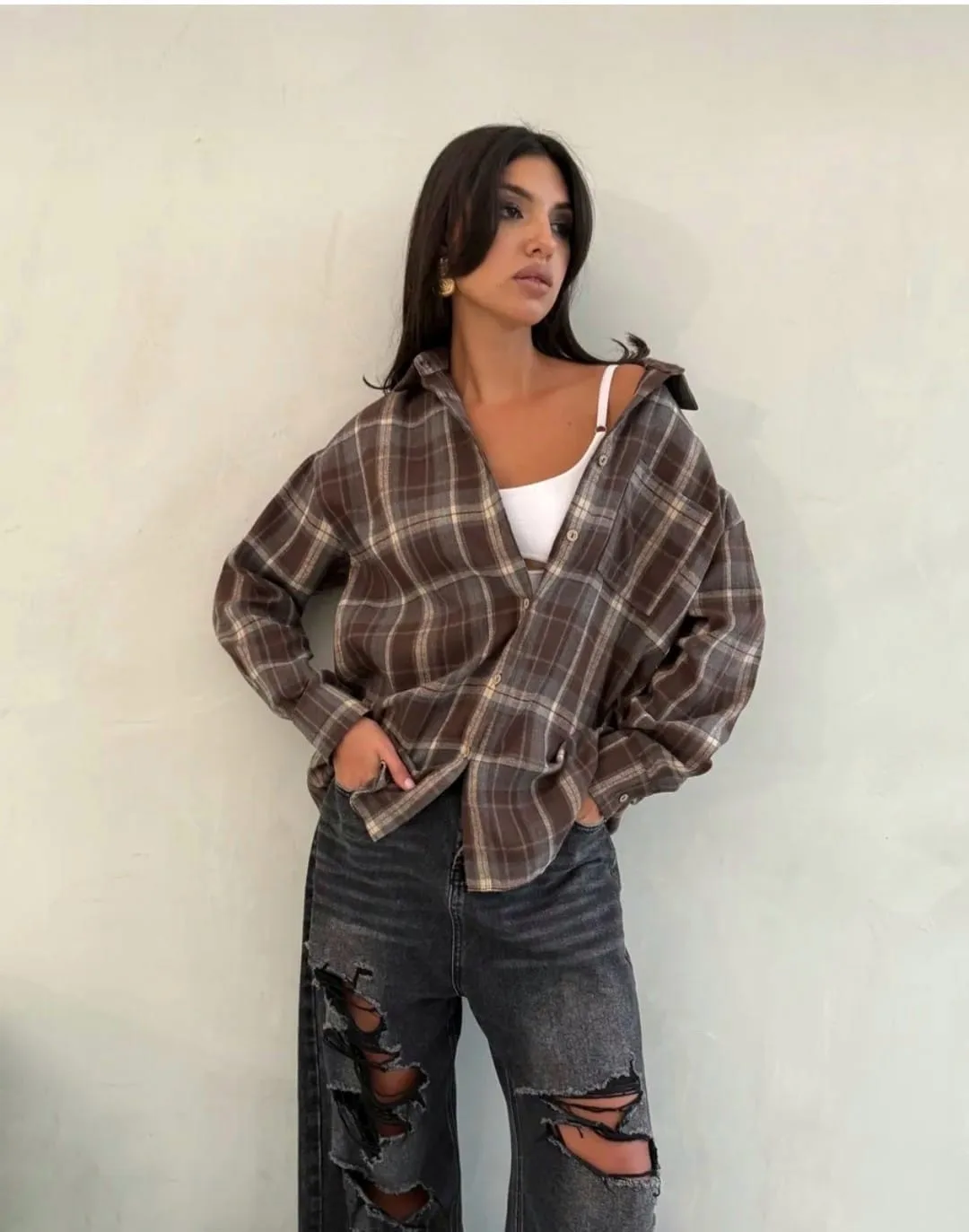 Джинсы Trend Collection В стиле Оверсайз Свободного кроя — фото 3