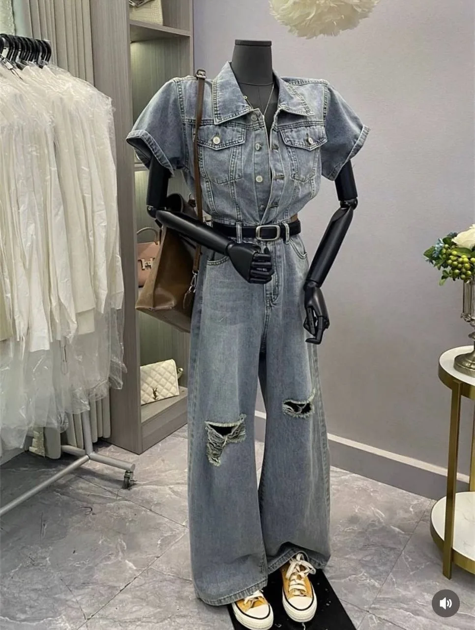 Платье SALE, джинс — фото 4