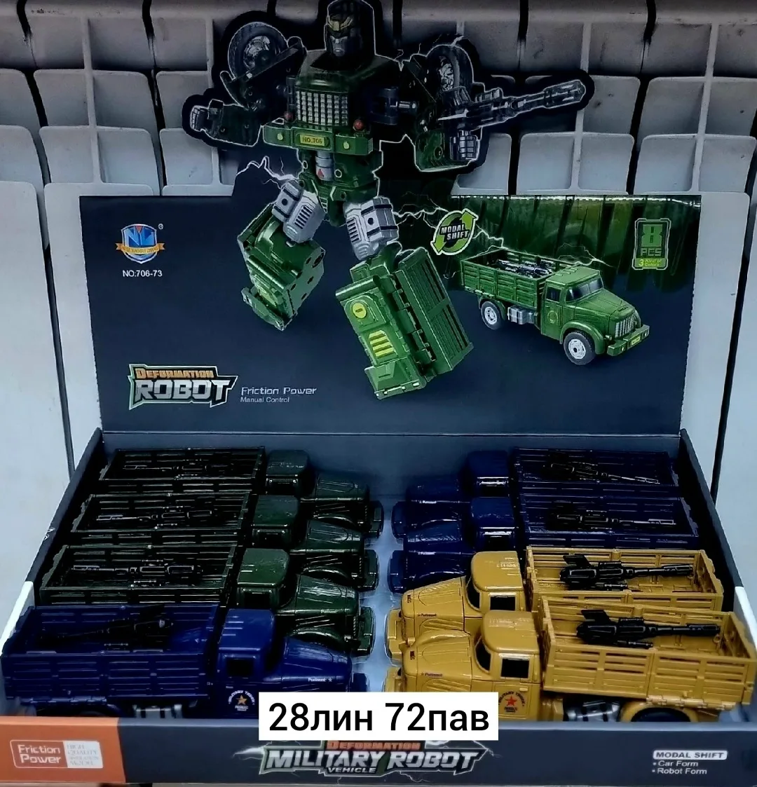 Пластиковая игрушка-трансформер в виде военного пикапа — фото 2