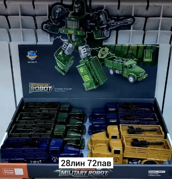 Пластиковая игрушка-трансформер в виде военного пикапа — фото 2