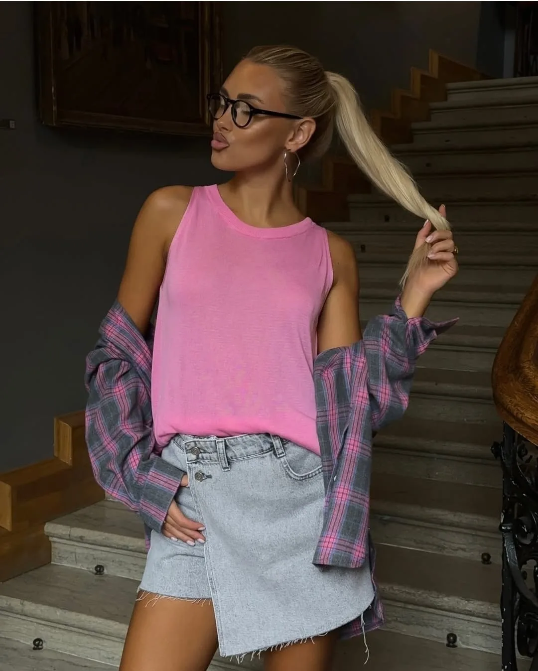 Джинсы Trend Collection В стиле Оверсайз Свободного кроя — фото 2