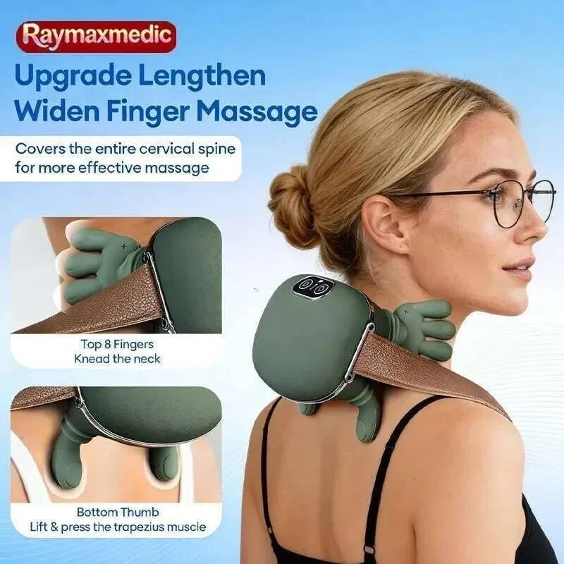 Raymax Bionic Плечо N7 Разминающий массажер Шаль 3-уровневые режимы Шея Шейный пояс Талия Ноги Массажная подушка для мыш — фото 4