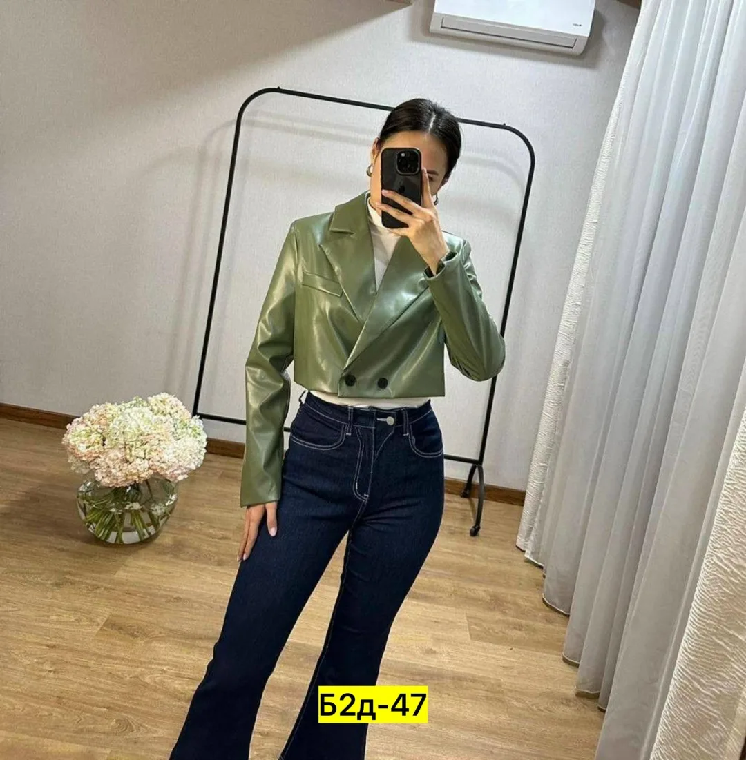 Джинсы, кожзам — фото 4