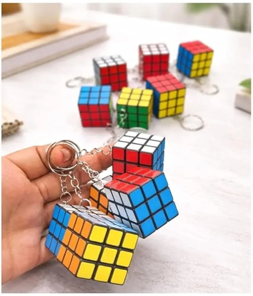 Брелок-кубик Mini 3x3, стильный брелок-кубик для ключей и украшение для сумки — фото 7