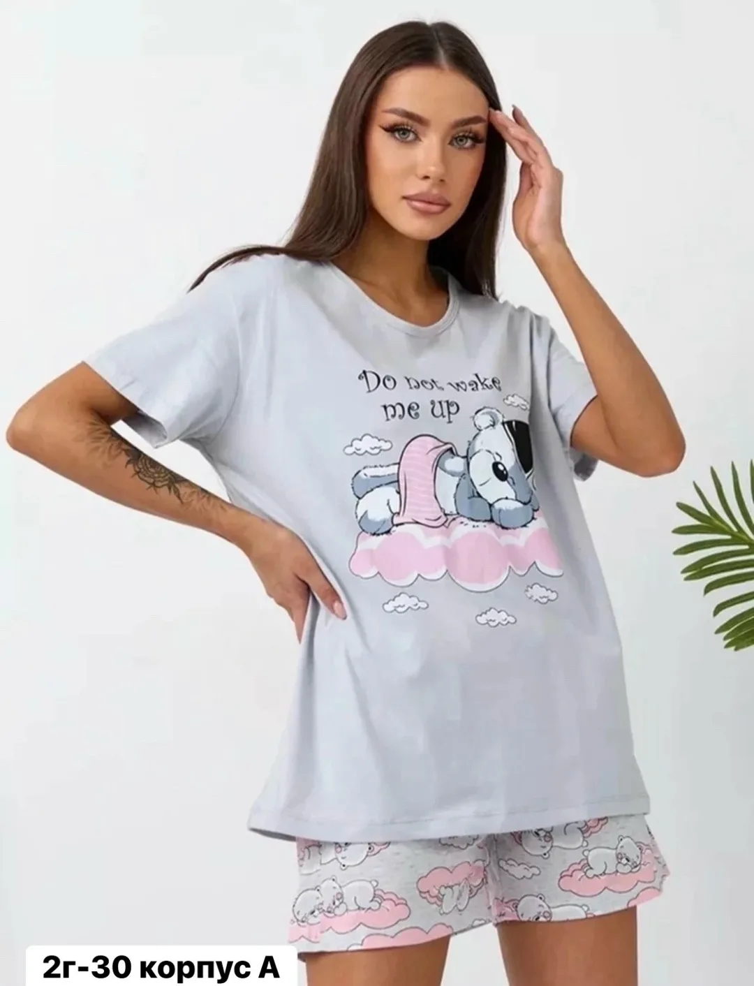 Пижама шорты из хлопка — фото 1