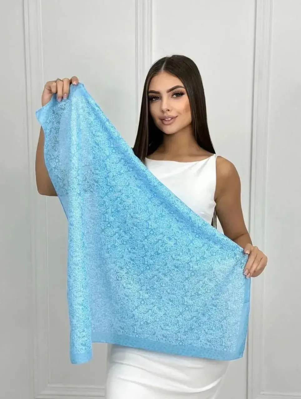 Шарф Платки тонкий, хлопок — фото 2