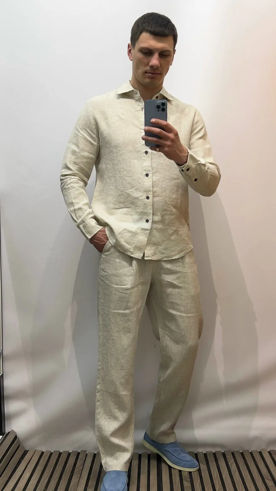 Костюм из льна Loro Piana — фото 2